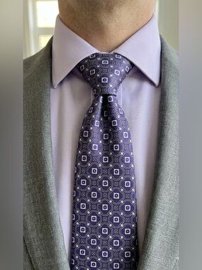 NWT Daniel Cremieux Signature 7-FOLD Silk Tie | Limited Edition Geometric